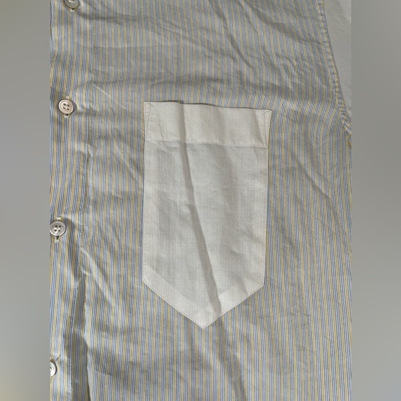 Miu Miu Mens Size Medium 42/16.5 Button Up Shirt Round Collar Cotton Cupro Blend - Picture 5 of 14